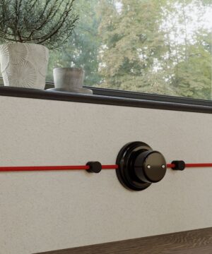 Alternative view of Nástenná spojovacia krabica pre povrchovú montáž + podstavec z čierneho porcelánu