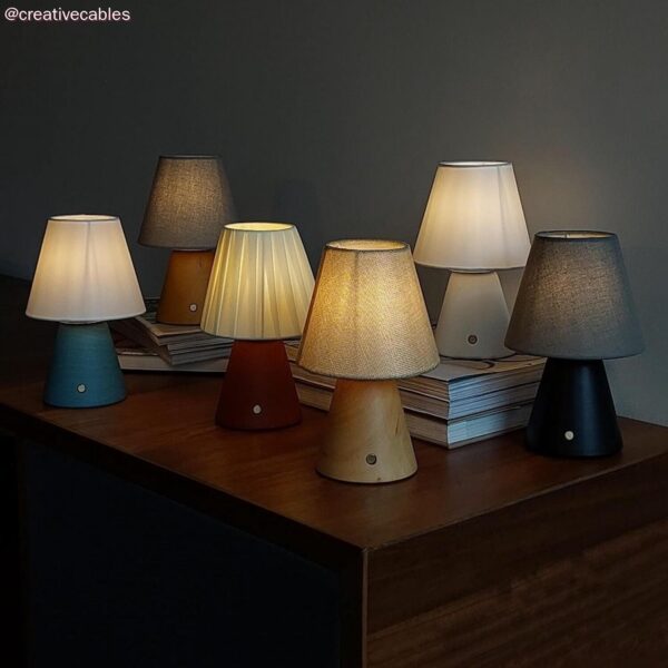 Tienidlo MINI pre nástenné svietidlá alebo stolové lampy, biele plátno - Image 6