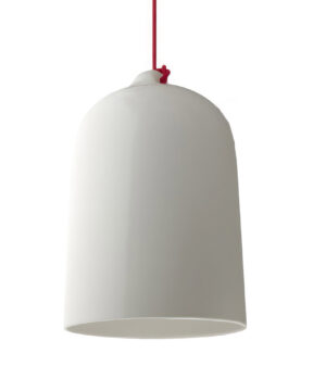 Keramické tienidlo Bell XL v lesklej bielej farbe