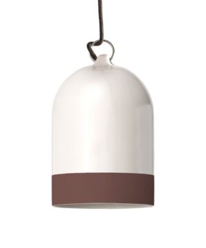 Dvojfarebné keramické tienidlo Campana Mini XS, hnedá farba