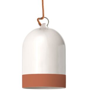 Dvojfarebné keramické tienidlo Campana Mini XS, terakotová farba