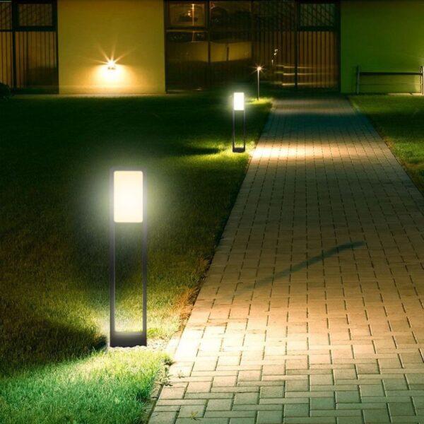 LED záhradné stĺpikové svietidlo s čipom Samsung , IP65, 80cm, 6400K, 650lm, čierna farba - Image 7