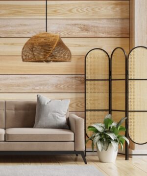 Alternative view of Závesné svietidlo z jutovej šnúry s kreatívnym tienidlom