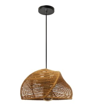 Závesné svietidlo z jutovej šnúry s kreatívnym tienidlom