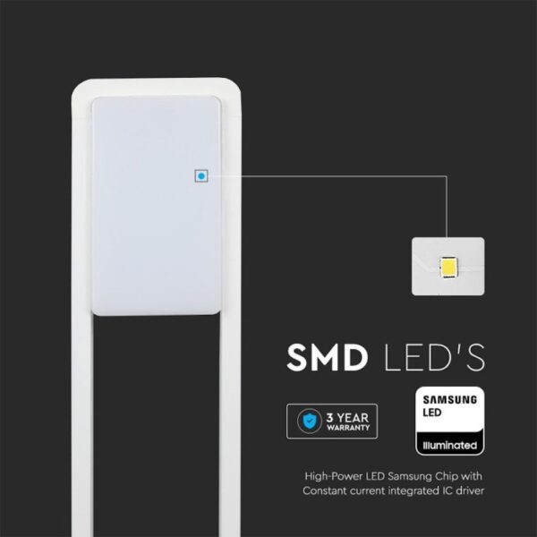 LED záhradné stĺpikové svietidlo s čipom Samsung , IP65, 80cm, 3000K, 650lm, biela farba - Image 6