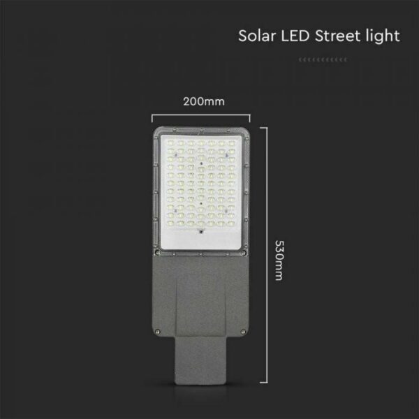 Pouličný reflektor so 70W solárnym panelom + ďialkové ovládanie, 6500K, 75000mA ,3500lm - Image 6