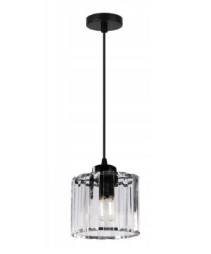 Lampa sklenená závesná v tvare krištáľového valca