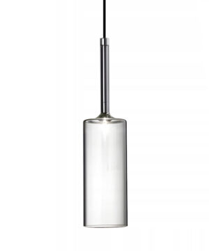 Závesná sklenená lampa so šedým sklom, 8cm priemer