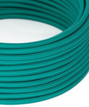 Textilný kábel v tyrkysovej farbe, umelý hodváb, 2 x 0.75mm, 1 meter