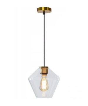 Závesné kreatívne svietidlo so skleneným transparentným tienidlom