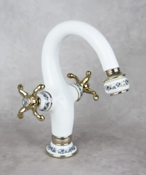 Luxusná vodovodná batéria v bielo zlatej farbe – 2.AKOSŤ – Kozmetická vada