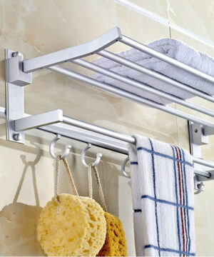 Alternative view of Skladací a pohyblivý stojan na uteráky 56cm, hliník – 2.AKOSŤ – Kozmetická vada