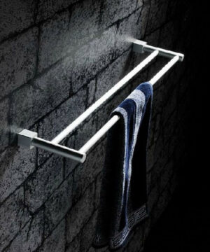 Alternative view of Moderný držiak na uteráky – double, 56cm, hliník – 2.AKOSŤ – Kozmetická vada