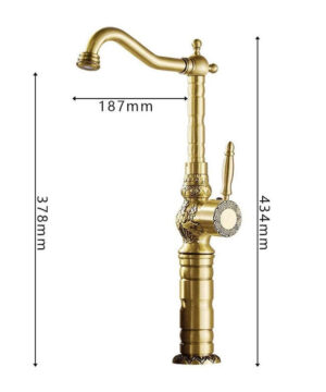 Alternative view of Retro stojatá umývadlová batéria v antickej farbe – 2.AKOSŤ – Kozmetická vada