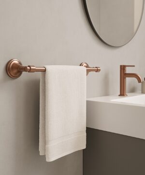 Alternative view of Vešiak na uteráky a osušky v brúsenej medenej farbe