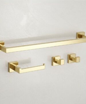 Alternative view of Hranatý set doplnkov do kúpeľne, 4 kusy v zlatej farbe