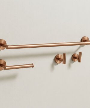 Alternative view of Sada doplnkov do kúpeľne, 4 kusy v brúsenej medenej farbe