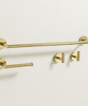 Alternative view of Sada doplnkov do kúpeľne, 4 kusy v zlatej farbe