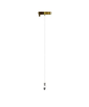 Súprava stropnej rozety s oceľovým závesným systémom a milimetrovým vyvažovacím mechanizmom, mosádzna farba
